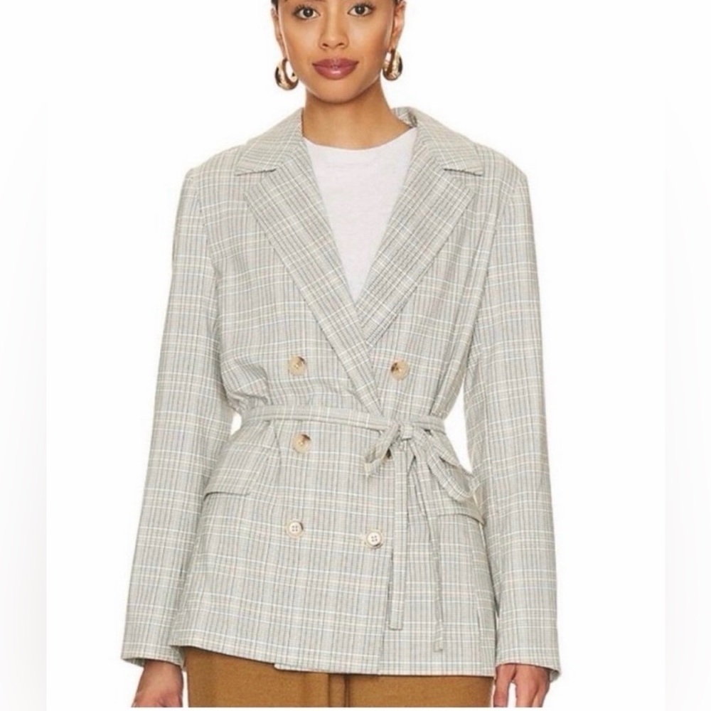 Free People Olivia Plaid Blazer